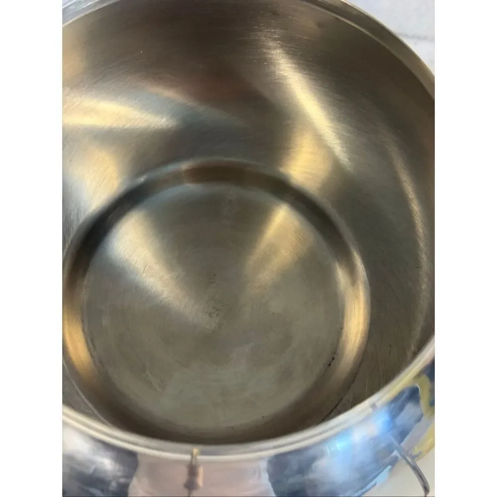 Vintage MCM Fondue Set 18/8 Stainless Steel Wood Mint Condition